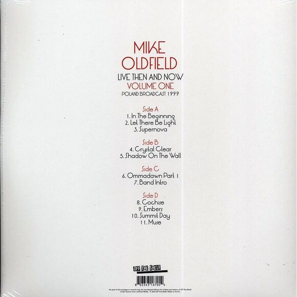 Mike Oldfield - Live Then & Now Volume 1: Poland Broadcast 1999 (2xLP) - Vinyl L - Picture 2 of 5